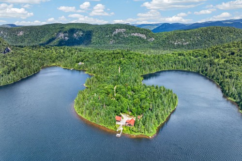 Photo aérienne - 1 Lac Delaney, Saint-Raymond, QC - Outdoor With Body Of Water With View