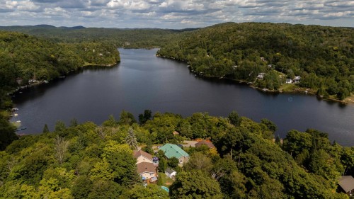 Photo aérienne - 62 Ch. Lakeview, Saint-Adolphe-D'Howard, QC - Outdoor With Body Of Water With View