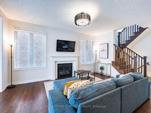 903 Penson Crescent, Milton, ON - Indoor Photo Showing Living Room With Fireplace