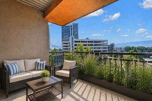 306-1550 Dickson Avenue, Kelowna, BC - Outdoor With Deck Patio Veranda With Exterior