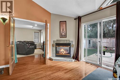519 Webster Street, Saskatoon, SK - Indoor Photo Showing Living Room With Fireplace