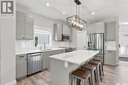 222 Dubois Crescent, Saskatoon, SK - Indoor Photo Showing Kitchen With Upgraded Kitchen
