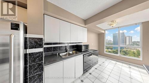 804 - 2901 Kipling Avenue, Toronto, ON - Indoor Photo Showing Kitchen With Double Sink