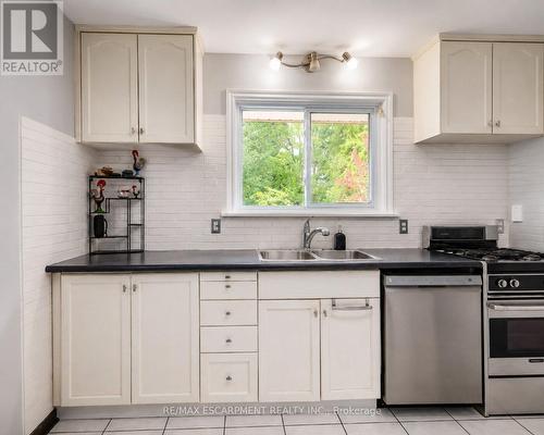 120 Stone Church Road W, Hamilton, ON - Indoor Photo Showing Kitchen With Double Sink
