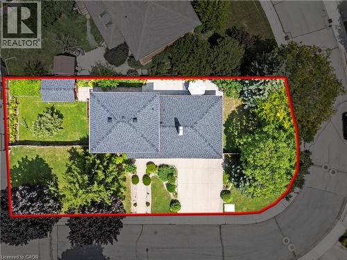 Expansive property featuring a paved driveway, detached shed, mature trees, and a well-maintained lawn - 87 Monte Drive, Hamilton, ON - Outdoor