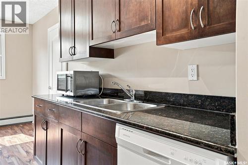 306 1013 Lansdowne Avenue, Saskatoon, SK - Indoor Photo Showing Kitchen With Double Sink