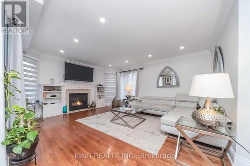 1427 Grossi Street, Mississauga, ON - Indoor Photo Showing Living Room With Fireplace