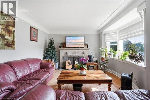 35 Centennial Parkway S, Hamilton, ON - Indoor Photo Showing Living Room With Fireplace