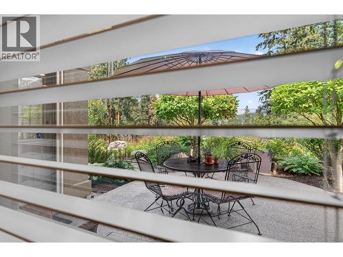 Front patio area great for morning coffee - 3901 Gallaghers Circle, Kelowna, BC - Outdoor