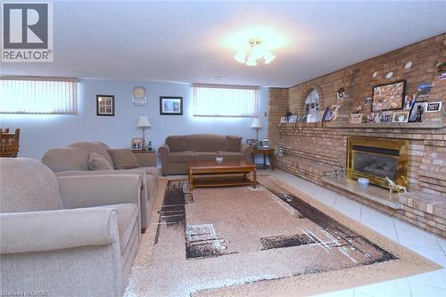 36 Abbington Drive, Hamilton, ON - Indoor Photo Showing Living Room With Fireplace