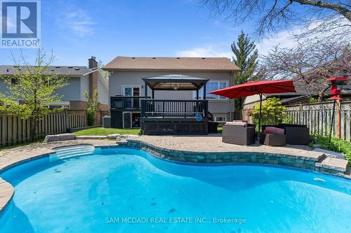 2464 Council Ring Road, Mississauga, ON - Outdoor With In Ground Pool With Deck Patio Veranda With Backyard