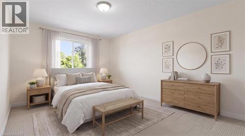 Recessed lighting, light-toned walls, and a large window providing ample natural illumination - 242 Moorlands Crescent, Kitchener, ON - Indoor Photo Showing Bedroom