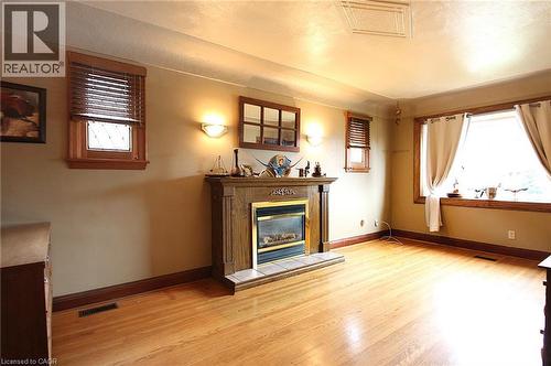 Gas Fireplace - 35 Barons Avenue S, Hamilton, ON - Indoor With Fireplace