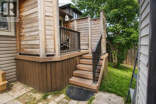 Back Deck and Stairs in composite decking - 35 Barons Avenue S, Hamilton, ON - Outdoor With Exterior