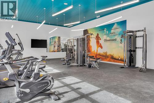 Gym Area - 1057 Frost Road Unit# 412, Kelowna, BC - Indoor Photo Showing Gym Room