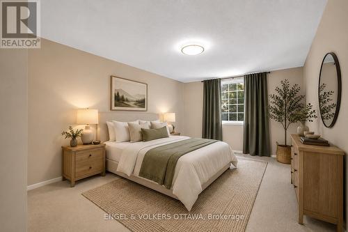 Primary Bedroom - Virtually Staged - 28 Weybridge Drive, Ottawa, ON - Indoor Photo Showing Bedroom