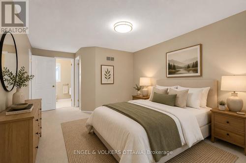 Primary Bedroom - Virtually Staged - 28 Weybridge Drive, Ottawa, ON - Indoor Photo Showing Bedroom