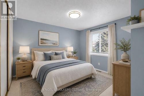 2nd Bedroom - Virtually Staged - 28 Weybridge Drive, Ottawa, ON - Indoor Photo Showing Bedroom