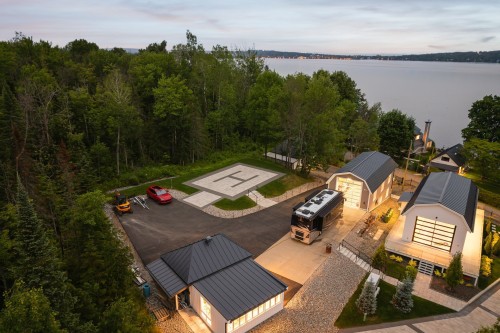 Photo aérienne - 916Z Ch. Viens, Magog, QC - Outdoor With Body Of Water With View