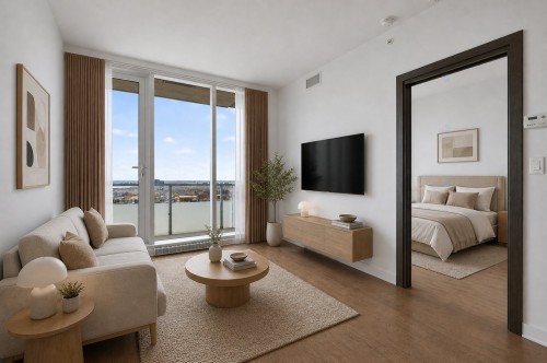 Living Room - 2510-1450 Boul. René-Lévesque O., Montréal (Ville-Marie), QC - Indoor Photo Showing Living Room