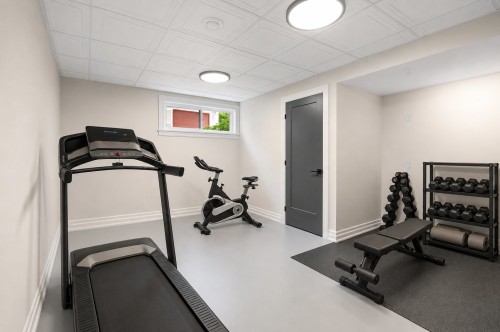 Salle d'exercice - 320 Ch. D'Iron Hill, Lac-Brome, QC - Indoor Photo Showing Gym Room
