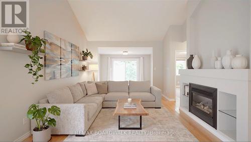 22 Burnstead Crescent, Ottawa, ON - Indoor Photo Showing Living Room With Fireplace