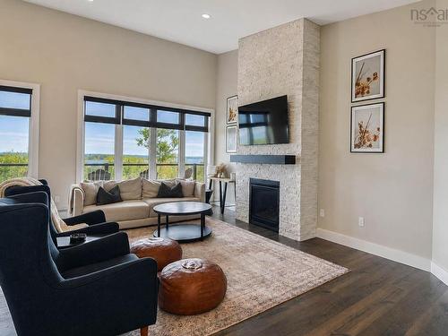 114 Johnsons Lane, Chance Harbour, NS - Indoor Photo Showing Living Room With Fireplace