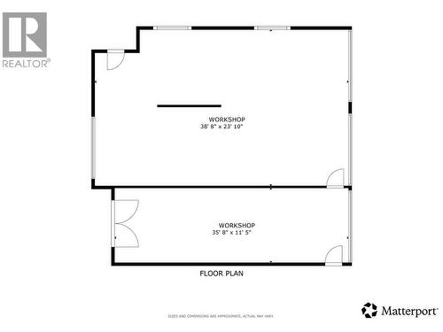 Detached shop floor plan - 7319 Trapper Court, Kelowna, BC - Other