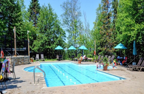 Pool - 4-225 Rue Du Mont-Plaisant, Mont-Tremblant, QC - Outdoor With In Ground Pool With Backyard