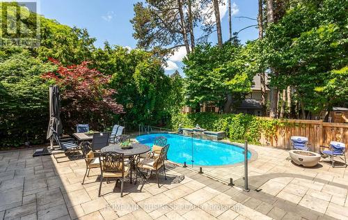 1335 Mississauga Road, Mississauga, ON - Outdoor With In Ground Pool With Deck Patio Veranda With Backyard