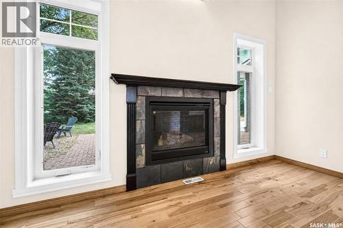 Campbell Acreage, Caron Rm No. 162, SK - Indoor Photo Showing Living Room With Fireplace