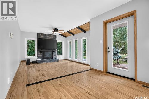 Campbell Acreage, Caron Rm No. 162, SK - Indoor With Fireplace