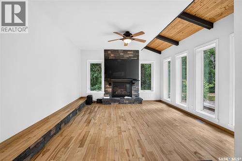 Campbell Acreage, Caron Rm No. 162, SK - Indoor With Fireplace