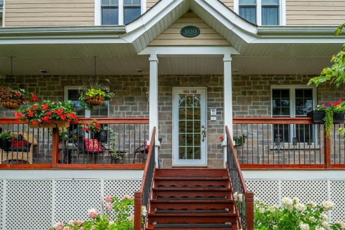 Entrée extérieure - 106-12A Rue Léonard, Saint-Sauveur, QC - Outdoor With Deck Patio Veranda