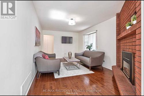 2586 Hammond Road, Mississauga, ON - Indoor Photo Showing Living Room With Fireplace