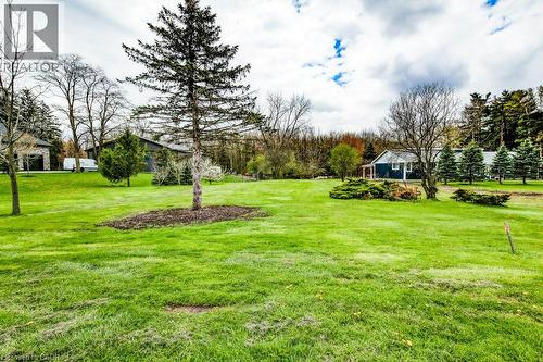 Expansive green space featuring scattered mature trees and landscaped shrubbery - 121 Dodge Drive, Kitchener, ON 