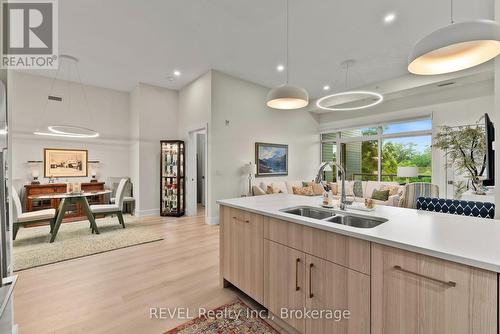 404 - 77 Yates Street, St. Catharines (Downtown), ON - Indoor Photo Showing Kitchen With Double Sink