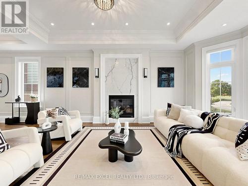 64 Summerfeldt Crescent, Markham, ON - Indoor Photo Showing Living Room With Fireplace