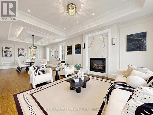 64 Summerfeldt Crescent, Markham, ON - Indoor Photo Showing Living Room With Fireplace