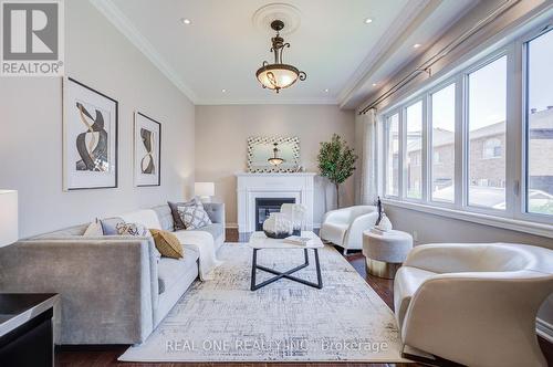 66 Wozniak Crescent, Markham, ON - Indoor Photo Showing Living Room With Fireplace