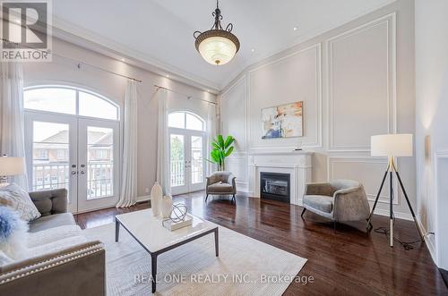 66 Wozniak Crescent, Markham, ON - Indoor Photo Showing Living Room With Fireplace