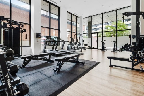 Exercise Room - 1003-1165 Rue Wellington, Montréal (Le Sud-Ouest), QC - Indoor Photo Showing Gym Room