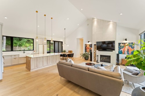 Vue d'ensemble - 13 Imp. Du Cerf, Shefford, QC - Indoor Photo Showing Living Room With Fireplace