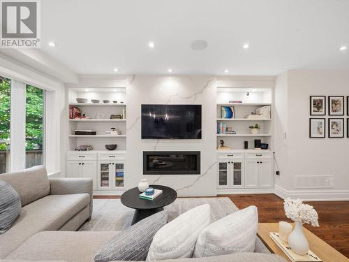29 Maxwell Avenue, Toronto, ON - Indoor Photo Showing Living Room With Fireplace
