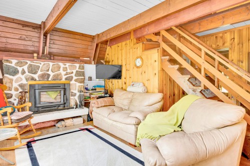 Salon - 1651 Rue Des Bécassines, Sainte-Adèle, QC - Indoor Photo Showing Living Room With Fireplace