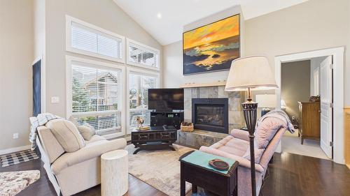 240 Boulder Creek, Cranbrook, BC - Indoor Photo Showing Living Room With Fireplace