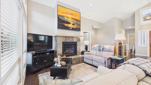 240 Boulder Creek, Cranbrook, BC - Indoor Photo Showing Living Room With Fireplace