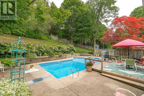 39 Wagoners Trail, Guelph (Kortright Hills), ON - Outdoor With In Ground Pool With Backyard