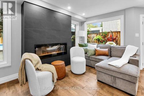 18 Bashford Road, Ajax, ON - Indoor Photo Showing Living Room With Fireplace