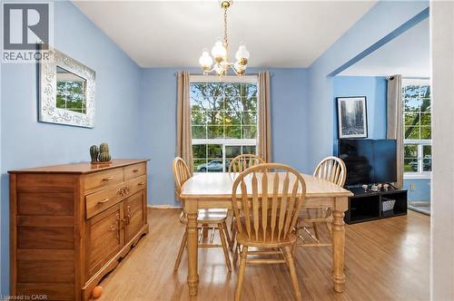 Dining area with wood-finish flooring - 11 Kimbermount Drive, St. Catharines, ON - Indoor Photo Showing Dining Room